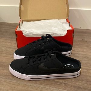 BRAND NEW Nike Court Legacy Mules- Black - Women- Size 9.5